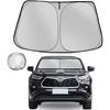 Windshield Visor Suitable 2020-2023 Foldable Sun Shade Cover for Toyota Highlander Suitable for Car Front Window Block Uv and Heat Car Interior