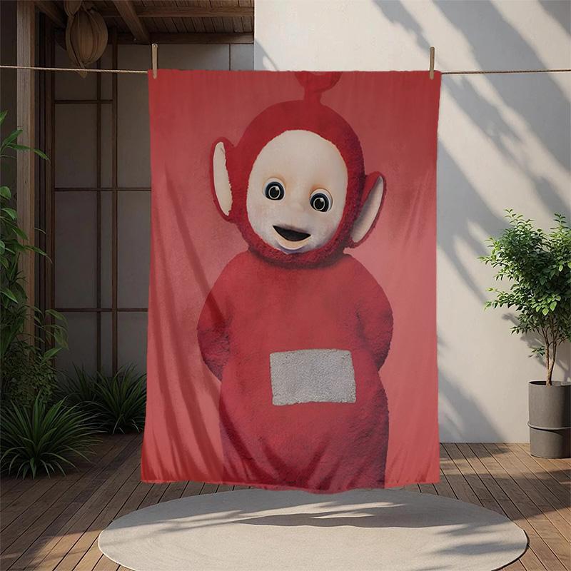 Teletubbies Flannel Blanket Soft Warm All-Season Throw, Design for Camping, Car Travel, Hiking Sofa, Bed, Office Perfect Gift for Parties