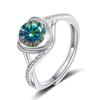 Bague Ringen Женское обручальное кольцо с крестом в один карат из камня Mosang из чистого золота 925 пробы, свадебные украшения, измененный размер