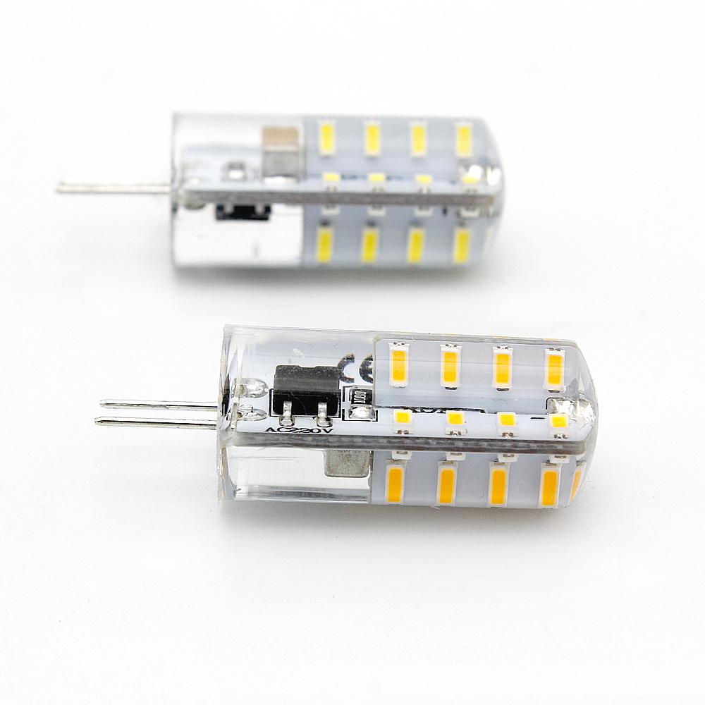 10pcs/lot G4 2W 220V LED Light Bulb 32leds SMD3014 Warm Cold White Lights Replace 10W 20W Halogen Lamp For Home Indoor Lighting