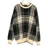 90s Check Pattern Long Sleeve Sweater L Knit Old Men's Used