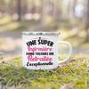 Best Nurse French Printed Enamel Mugs Drink Wine Juice Mug Dessert Cocoa Milk Handle Cup Coffee Cups Best Gift for Infirmiere