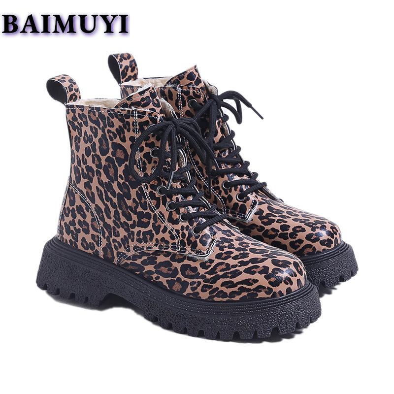 Леопардовые балетки на платформе женские ботильоны теплая обувь 2025 года трендовые дизайнерские короткие плюшевые ботинки челси повседневные прогулочные женские ботинки