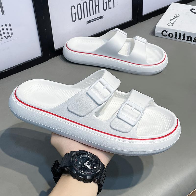 Мода Новые модные мужские тапочки Летние мягкие пляжные сандалии из ЭВА нескользящие Модные дизайнерские шлепанцы для ванной комнаты