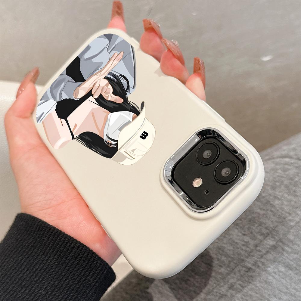 Solid Color Silver Edge Lens Fatty Casing Soft TPU Liquid Silicone Cover Shockproof Phone Case for Xiaomi Redmi Samsung