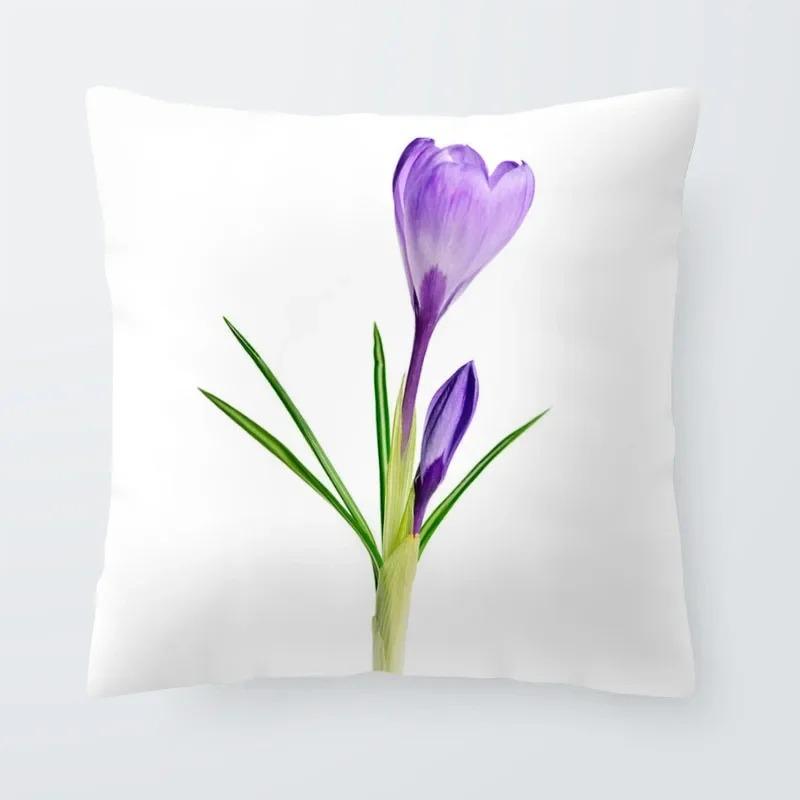 Простая цветочная декоративная наволочка для гостиной, офиса, украшения для дома, наволочка