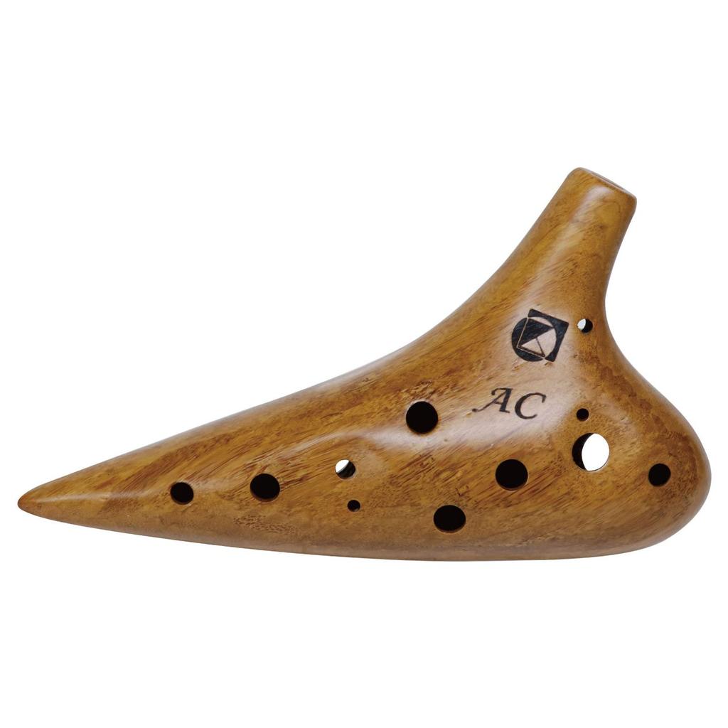 Kikutani 12 Hole Bamboo Ocarina Wooden Alto C with Pouch Wood BAMBOO KOC-AC