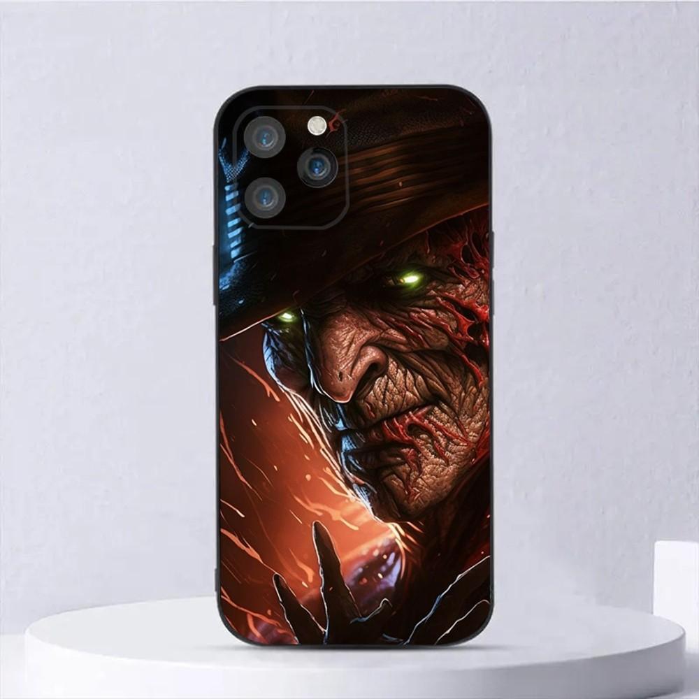 Чехол для телефона Ужасы Ф-Фредди Крюгер для iPhone 15,14,13,12,11,Plus,Pro Max,XS,X,XR,SE,Mini,8,7 Мягкий силиконовый черный чехол