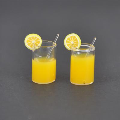 2 шт. Мини-чашка для лимонной воды Аксессуары для кукольного домика Игрушка Мини-декор Подарок 1:12