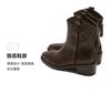 Saturday Fashion Pointed Retro Thick Heel Short Boots for Women