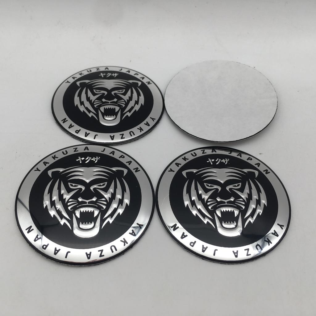 AAZT1 4pcs 3D new 56mm 60mm For Car Wheel hub Center Cap emblem Badge covers sticker Decals Styling accessories