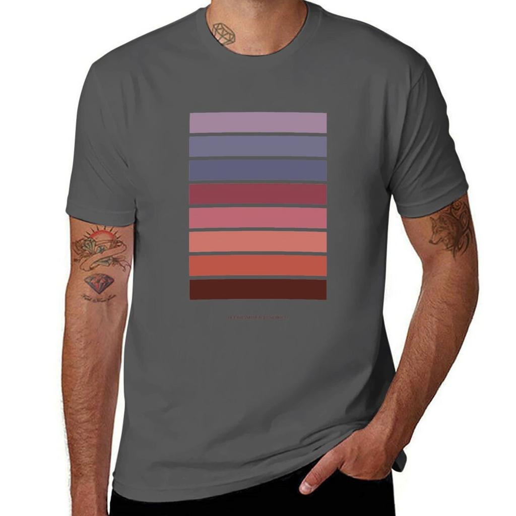 The Grand Budapest Hotel Color Palette TShirt Plus Size Summer Short Sleeve TShirt