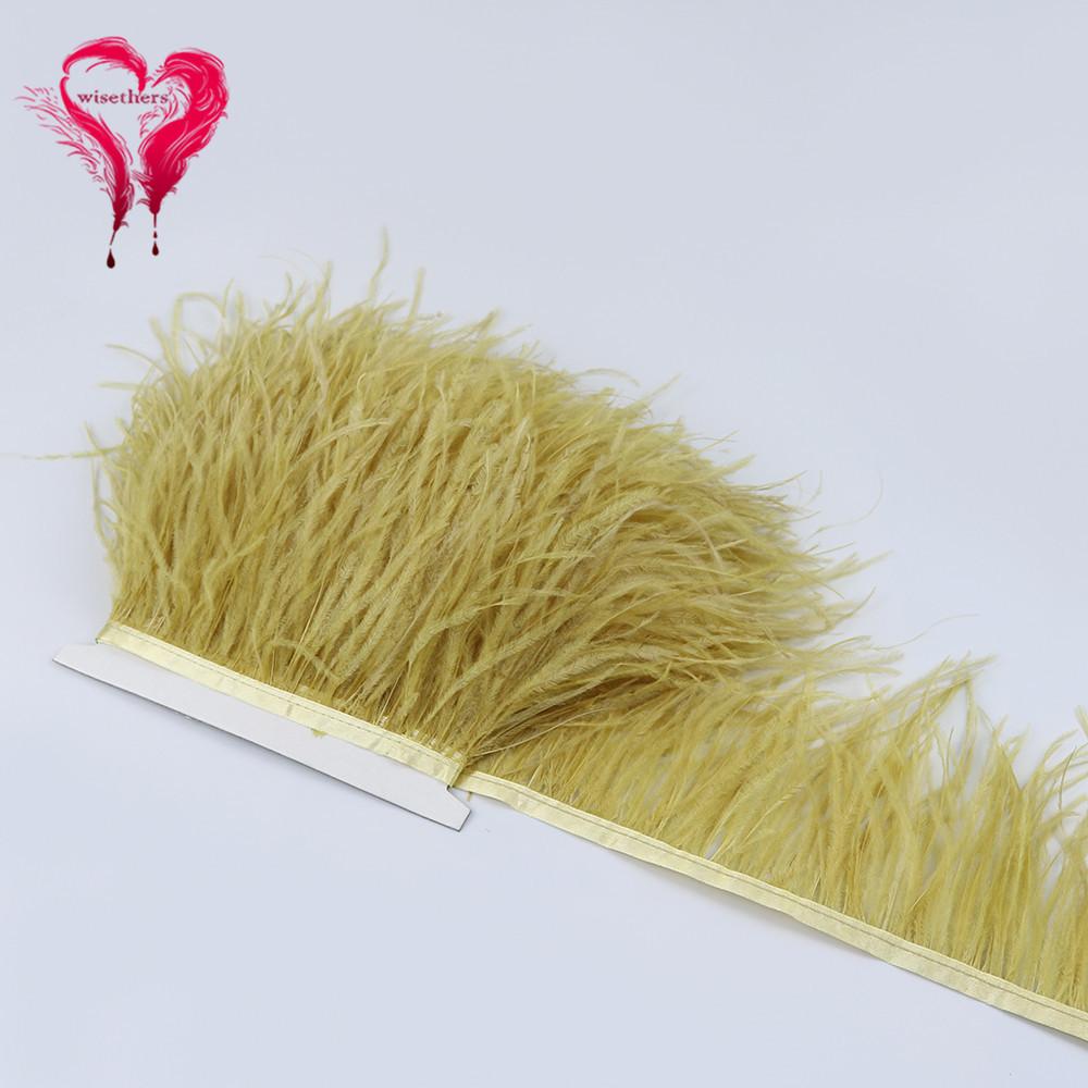 Ostrich Hair Cloth Edge Dress Dress Accessories Skirt Feather Trim With 10-15Cm Tassel