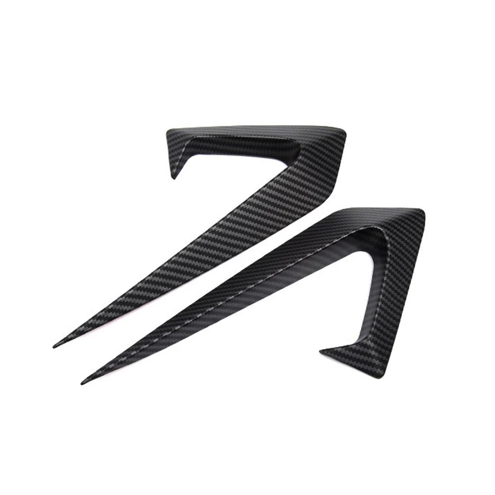 2 шт. Защитная наклейка на боковую камеру автомобиля, устойчивая к УФ-излучению, декорация из АБС-пластика под карбоновое волокно, автомобильный аксессуар для Tesla Model 3