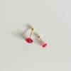 modernlike 14k gold red quartz crystal heart piercing