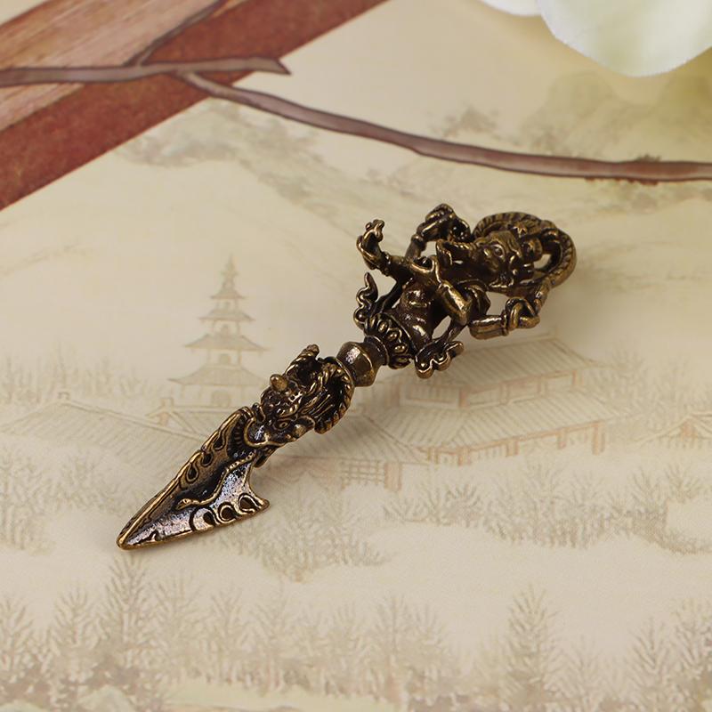 1Pc Cross Vajra Brass Car Key Chain Pendant Buddhism Dharma Lanyard Bodhi Beads Motorcycle Keychain Rope Pendant