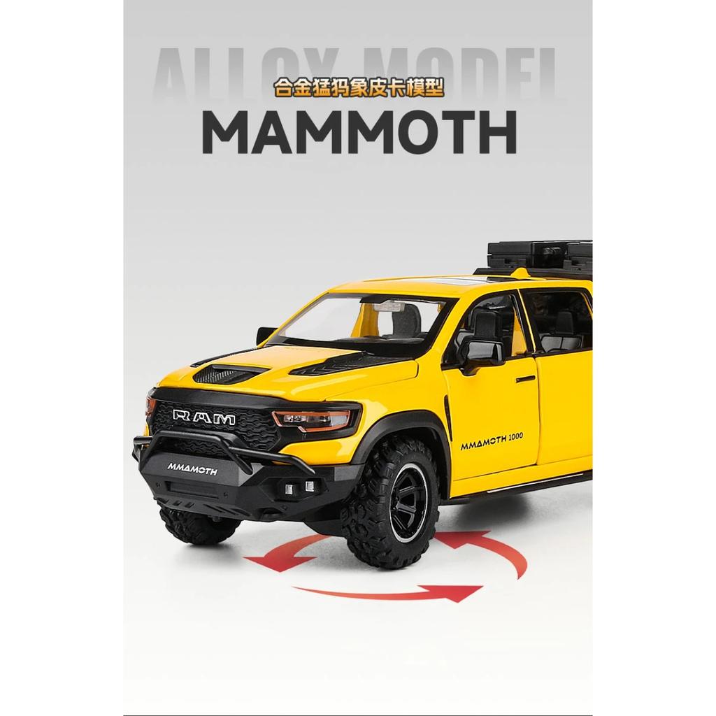 1/32 Ford RAM 1000 TRX Mammoth Picku Alloy Model Car Toy Diecasts Metal Casting Sound and Light Car Toys for Children Vehicle