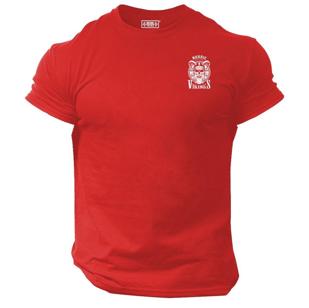Beard Skull T Shirt Small Gym Clothing Bodybuilding Workout Boxing Vikings Top