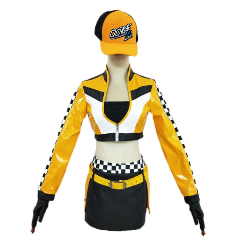 QQ Speed Little Orange Sister Racing Косплей Костюм для Женщин