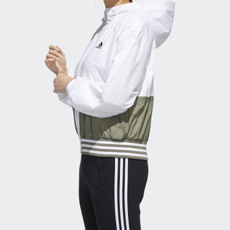 Adidas MH Fem Spliced Hooded Woven Windbreaker Jacket Women White GF0129