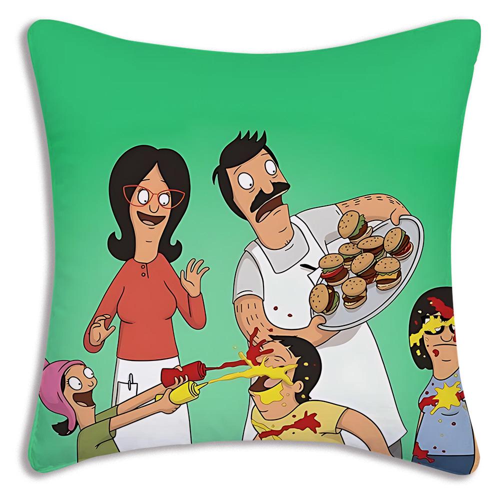Мультяшные наволочки B-Bobs B-Burgers Мультяшные декоративные чехлы для дивана Домашние двухсторонние чехлы для подушек Короткий плюш Милые чехлы для подушек