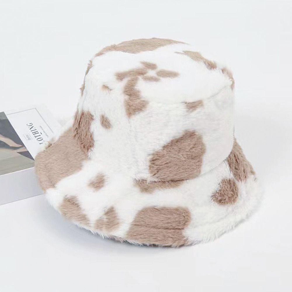 Cow Stripe Bucket Hat Soft Panama Hat Outdoor Fisherman Cap Men Women