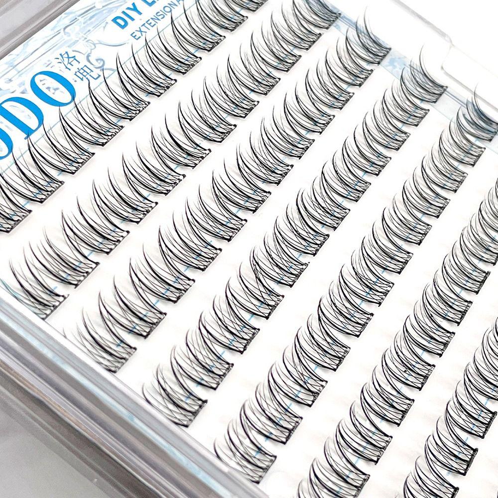 120 шт. Не нужно клея Самоклеящиеся пучки ресниц Индивидуальные ресницы в стиле «птичье крыло» для макияжа глаз