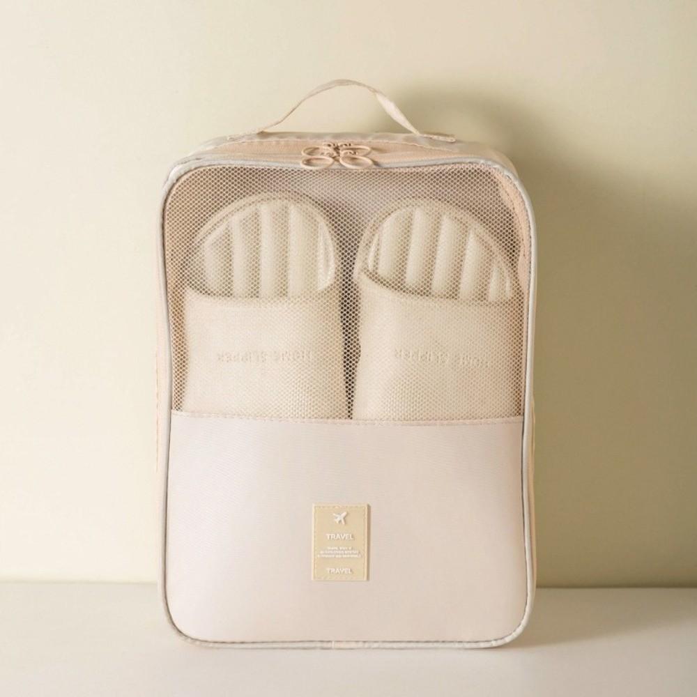 Двухслойная сумка для хранения обуви, подвесная, с карманом, дорожная сумка для обуви, дышащая сетка, компактная упаковка для обуви