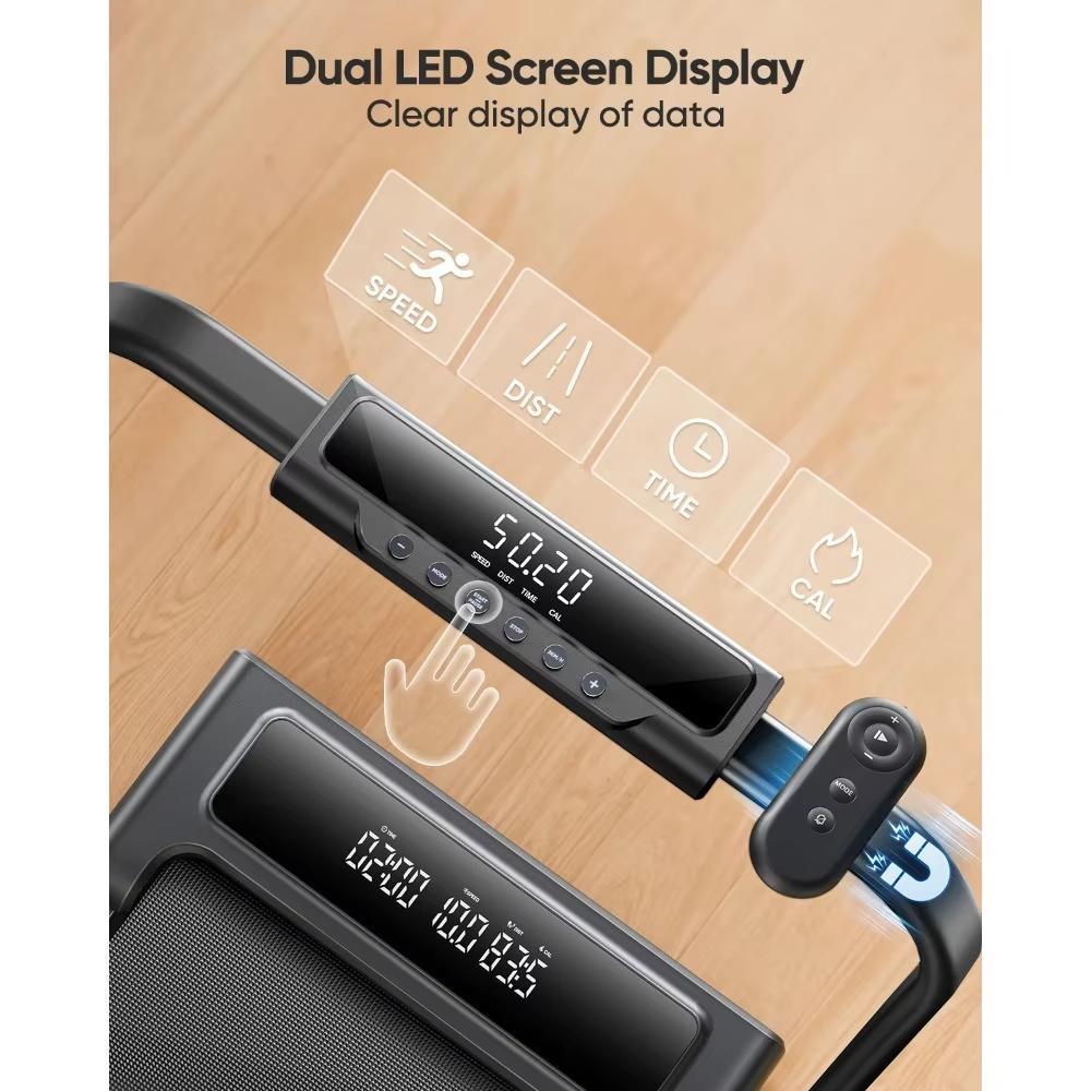 2026 Treadmill TP4 4in1 Faltbares Laufband, 12km/h, 9% Neigung, 2,5 PS Motor, Fernbedienung & LED Display, Platzsparend for Home & Office