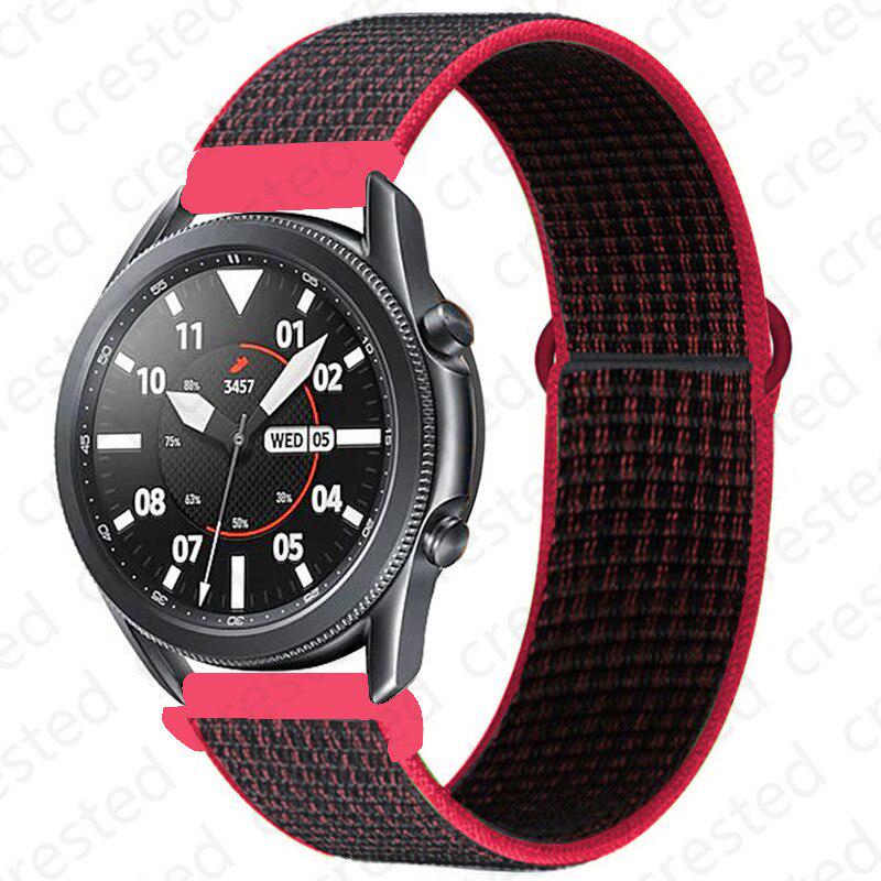 Ремешок 20/22 мм для Galaxy Watch 3/46/42 мм / активный 2 ремешка Samsung Gear S3 Frontier Sport нейлоновый браслет Huawei watch GT 2 41 45 мм