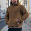 Yousheng осень-зима мужская толстовка с капюшоном и карманом с длинными рукавами однотонный флисовый пуловер толстый сохраняющий тепло мужской повседневный повседневный топ