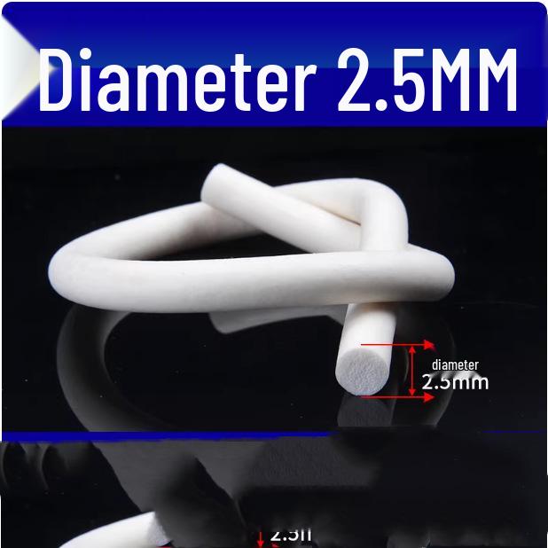 Круглый шнур из силиконовой пены - Термостойкая уплотнительная лента (2/3/4/5/6/7/8/9/10 мм)