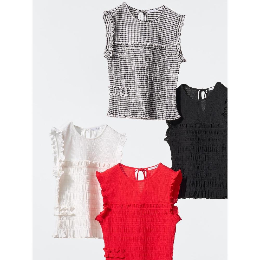 Uniqlo Япония Складки Футболка без рукавов