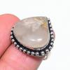 Golden Rutile Handmade 925 Sterling Silver Jewelry Ring Size 7 c6H14