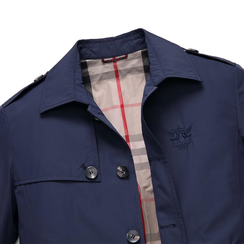 Мужской тренч средней длины в стиле business casual FMYG8862