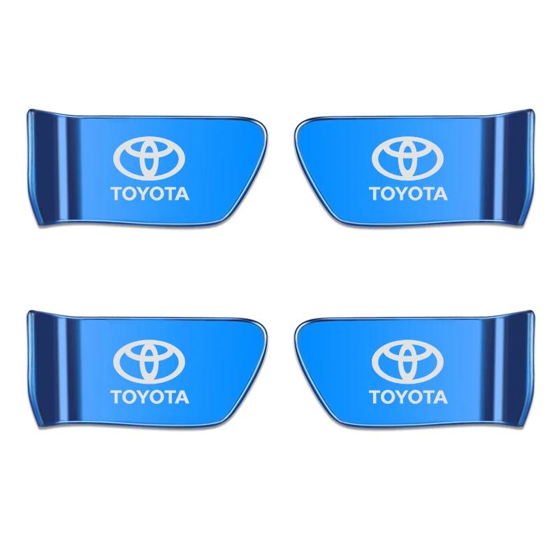 AAAP1 4pcs Car Interior Door Handle Ornament Case Sticker Shell Metal For Toyota Crown C-hr PRIUS 86 harrier Vellfire Alphard