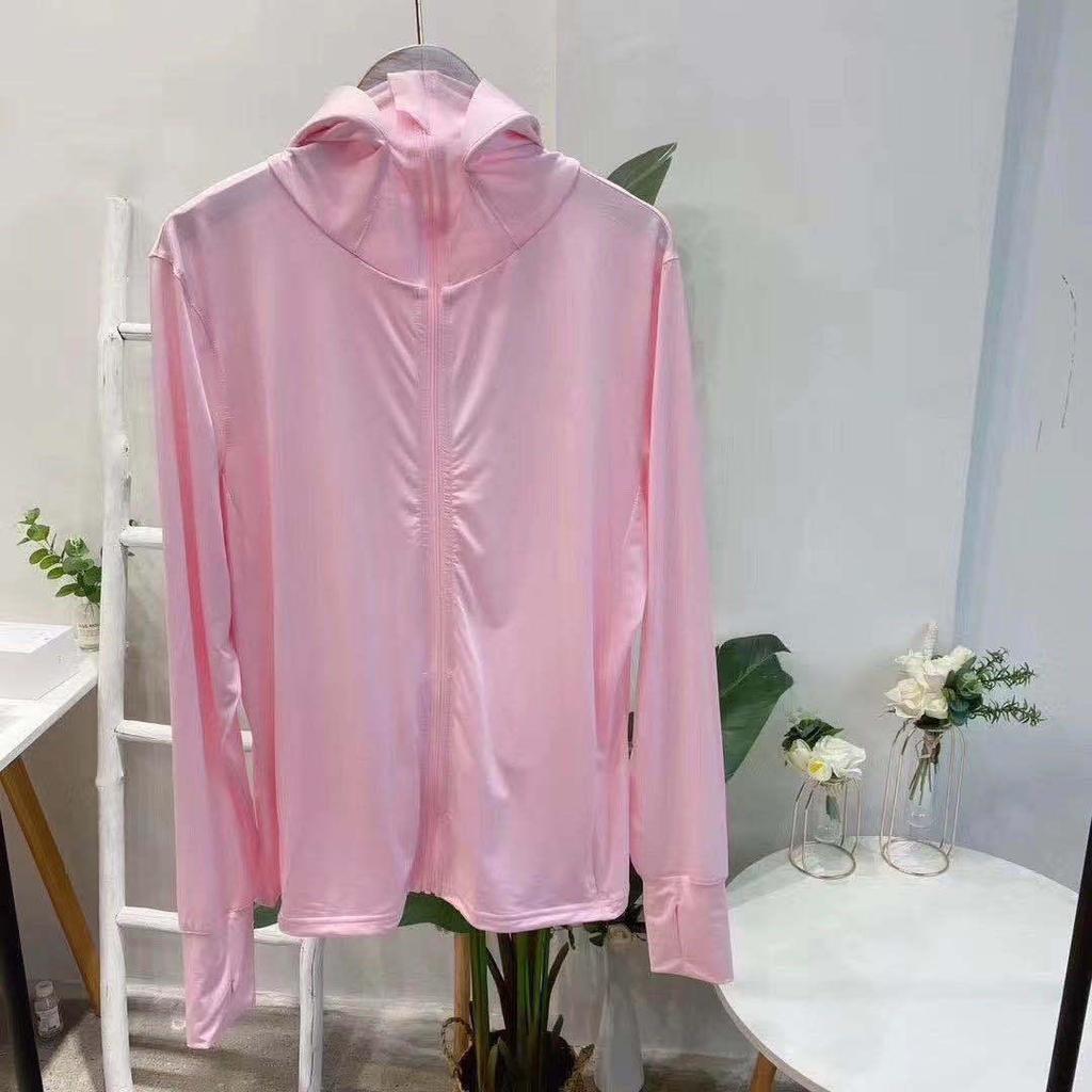 Women's Japanese Ice Silk UV Protection Hooded Jacket - Summer Solid Color, Outdoor Sun Protection