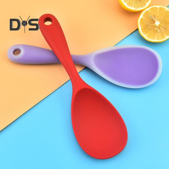 Ложка для риса, утолщенное подвесное отверстие, легко чистящаяся полупрозрачная силиконовая кастрюля, инструменты для приготовления пищи