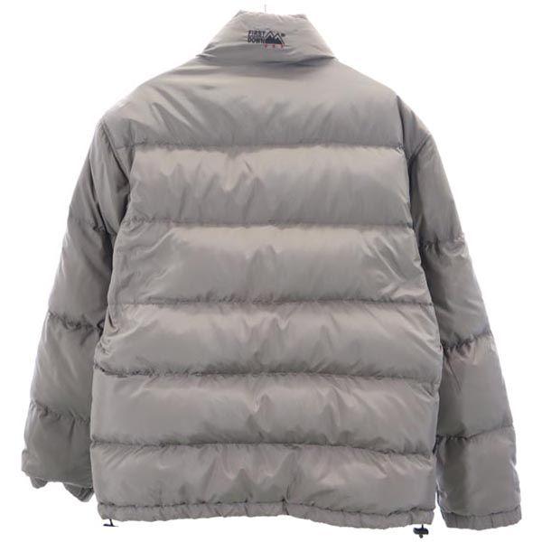 FIRSTDOWN Logo Embroidery Reversible Down Jacket LL Tea Men's Used
