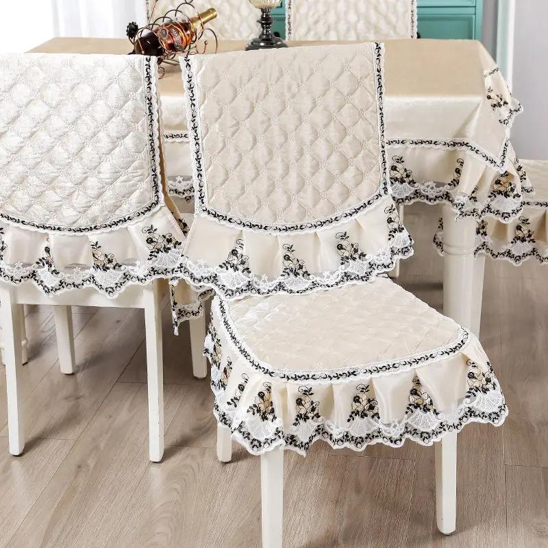 Чехлы на обеденные стулья, домашняя антигрязная подушка, европейский жаккардовый чехол на стул, подушка для домашнего стула, универсальный домашний декор