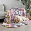 Playful Sanrio Friends Flannel Fleece Blanket Soft Warm Fluffy Throw Cute Sofa Bed Cover Office Nap Shawl Lightweight Blanket