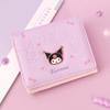 Sanrio Kuromi, простой кошелек для женщин, юниоров, мини-тонкий кошелек для транспорта, половина кошелька, подарок