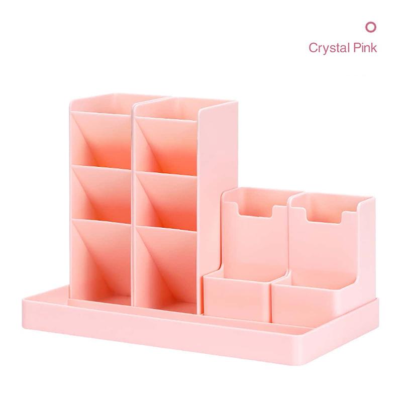 1PC Multi-functional Oblique Insert Pen Holder Student Desktop Combination Pen Bucket Storage Box for School Supplies