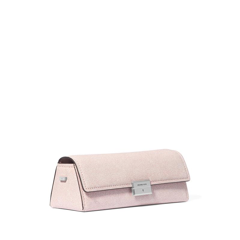 Michael Kors Ludlow Logo Flap Closure Lambskin Shoulder Bag Women bags Rose-Pink 32S5SLNU1R-653