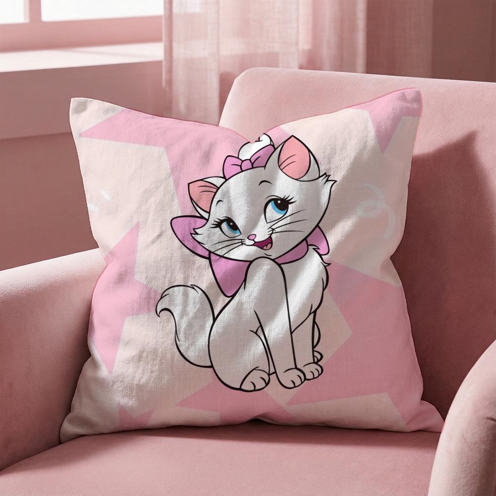 Cute MMarie Cat Cushion Cover MultiScene Pillow Cover for Home Car Reversible Soft Durable for Daily Use