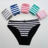Sexy Panties for Women Cotton Soft Female Underwear Lace Briefs Set Ladies Striped Bikini Intimates Lingerie 6 Pcs/lot