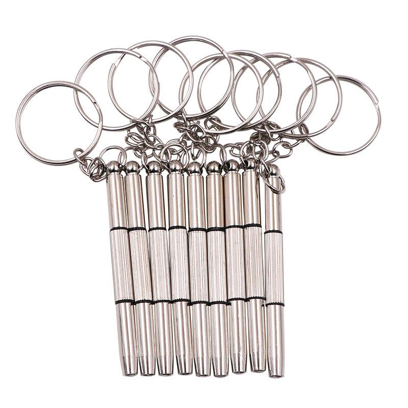 Новая стальная отвертка для очков, отвертка для очков, комплект для ремонта часов с брелком, портативные ручные инструменты, прецизионные отвертки, инструменты