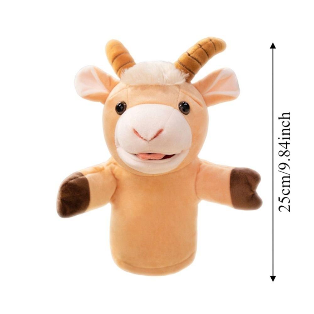 Cartoon Stuffed Hand Doll Cute Stuffed Plush Animal Toy Goat Sheep Plush Puppets Interactive Props