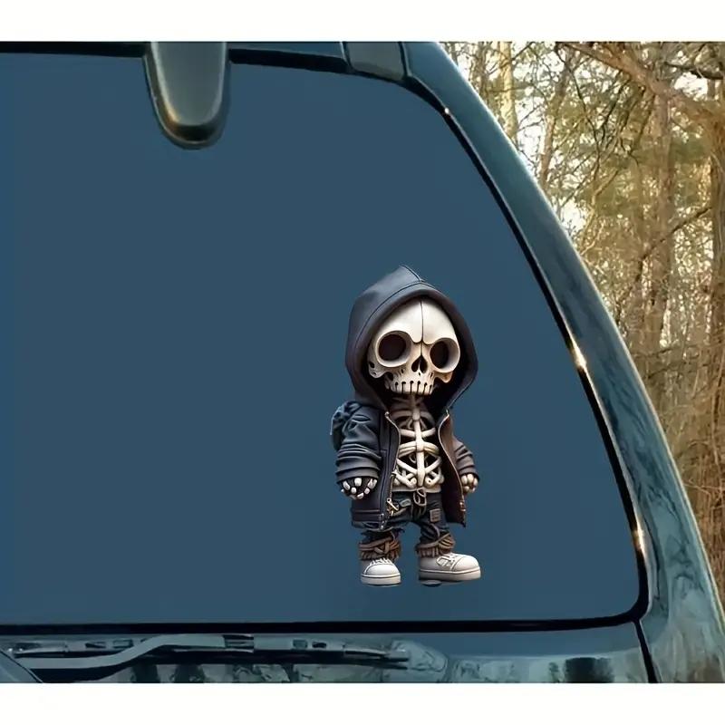 J483 # Автомобильная наклейка с черепом, виниловая наклейка, водонепроницаемая виниловая наклейка, автомобильные аксессуары, декор