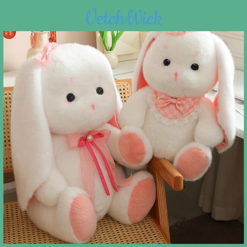 Shawl Bunny Stuffed Animal With Plush Short Hair For Kids Birthday Gift And Decoration